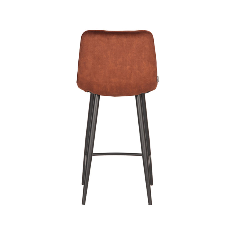 Barkruk Jelt Rust Velours Laag 42x46x92 cm-Barkrukken-LABEL51