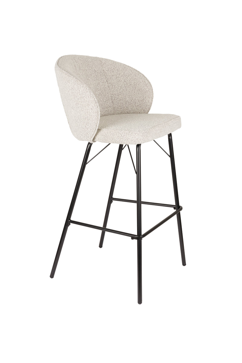 Barkruk Joa Polyester Beige 75cm-Barkrukken-Creating Home