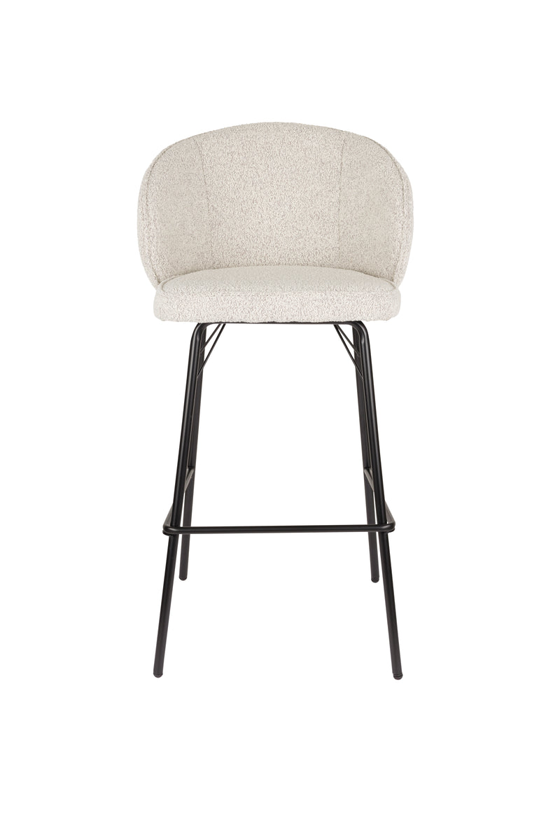 Barkruk Joa Polyester Beige 75cm-Barkrukken-Creating Home