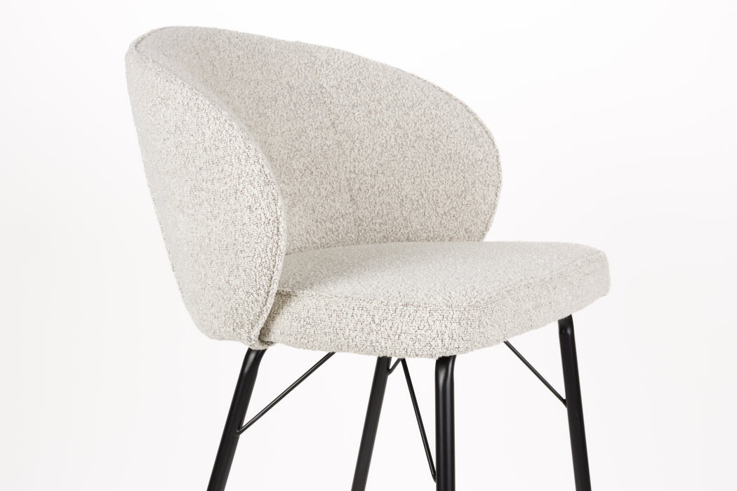 Barkruk Joa Polyester Beige 75cm-Barkrukken-Creating Home