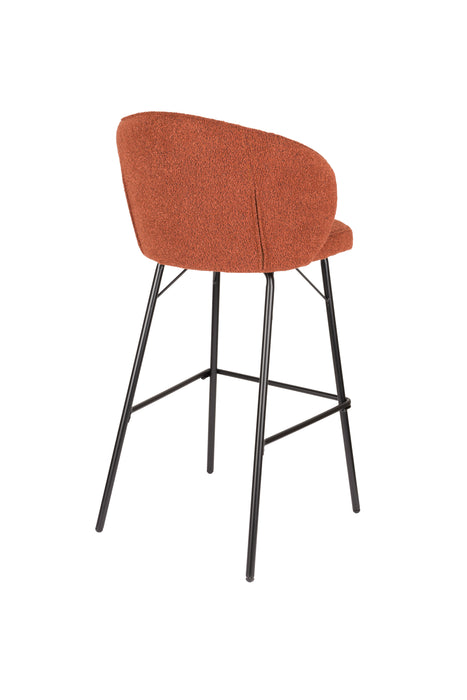 Barkruk Joa Polyester Terracotta 75cm-Barkrukken-Creating Home