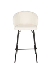 Barkruk Joa Polyester Wit 75cm-Barkrukken-Creating Home