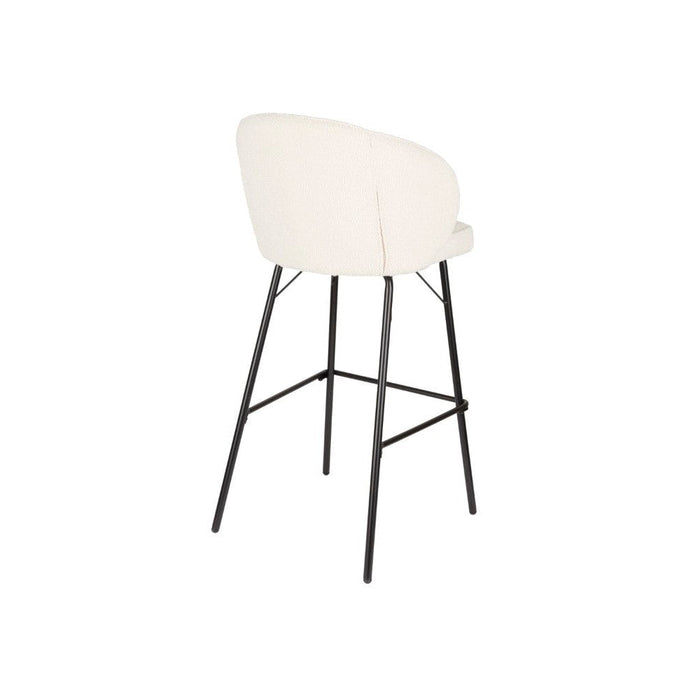 Barkruk Joa Polyester Wit 75cm-Barkrukken-White Label Living