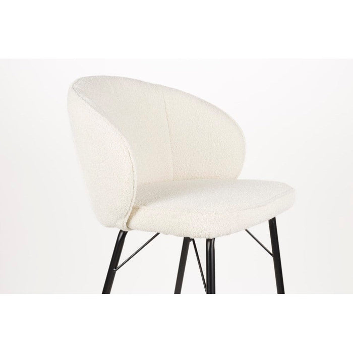 Barkruk Joa Polyester Wit 75cm-Barkrukken-White Label Living