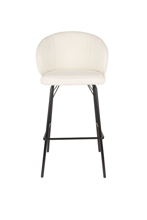 Barkruk Joa Polyester Wit 75cm-Barkrukken-White Label Living