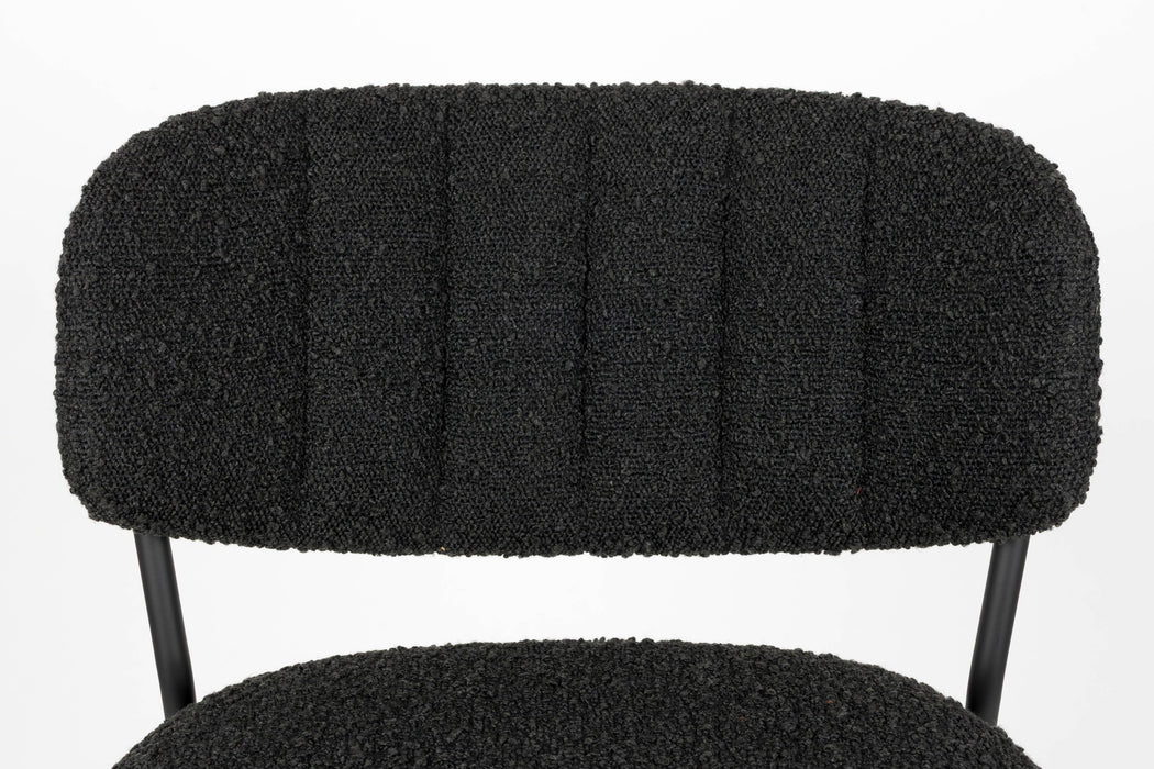Barkruk Jolien Bouclé Zwart 65 cm – detail 3