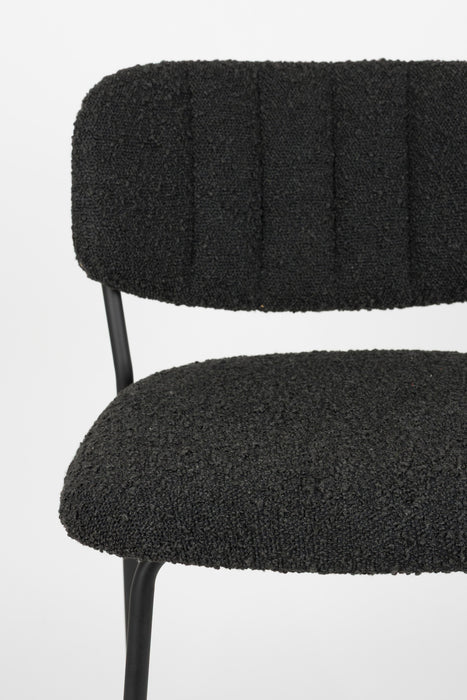 Barkruk Jolien Bouclé Zwart 65 cm – detail