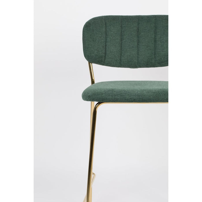 Barkruk Jolien Gold/Dark Green-Barkrukken-Creating Home