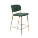 Barkruk Jolien Gold/Dark Green-Barkrukken-Creating Home