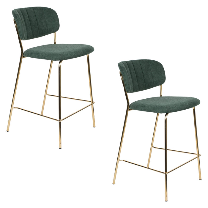 Barkruk Jolien Goud/dark Nylon en polyester Groen 65cm