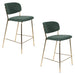 Barkruk Jolien Goud/dark Nylon en polyester Groen 65cm