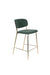 Barkruk Jolien Goud/dark Nylon en polyester Groen 65cm-Barkrukken-Creating Home