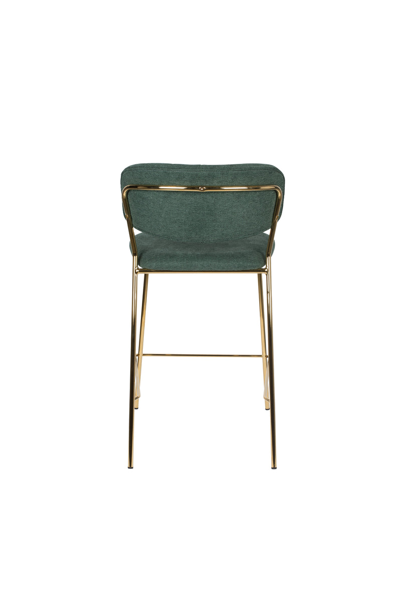Barkruk Jolien Goud/dark Nylon en polyester Groen 65cm-Barkrukken-Creating Home