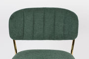 Barkruk Jolien Goud/dark Nylon en polyester Groen 65cm-Barkrukken-Creating Home