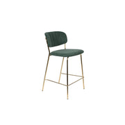Barkruk Jolien Goud/dark Nylon en polyester Groen 65cm-Barkrukken-Creating Home