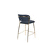 Barkruk Jolien Goud/dark Stof Blauw 65cm-Barkrukken-Creating Home