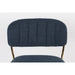 Barkruk Jolien Goud/dark Stof Blauw 65cm-Barkrukken-Creating Home