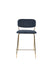 Barkruk Jolien Goud/dark Stof Blauw 65cm-Barkrukken-Creating Home