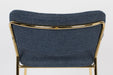 Barkruk Jolien Goud/dark Stof Blauw 65cm-Barkrukken-Creating Home