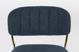Barkruk Jolien Goud/dark Stof Blauw 65cm-Barkrukken-Creating Home