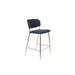 Barkruk Jolien Goud/dark Stof Blauw 65cm-Barkrukken-Creating Home
