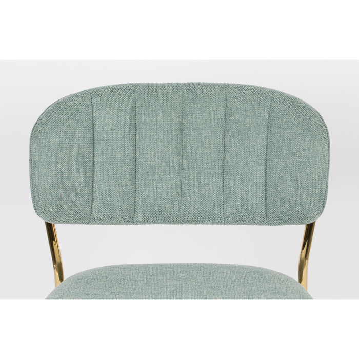 Barkruk Jolien Goud/light Nylon en polyester Groen 65cm-Barkrukken-Creating Home