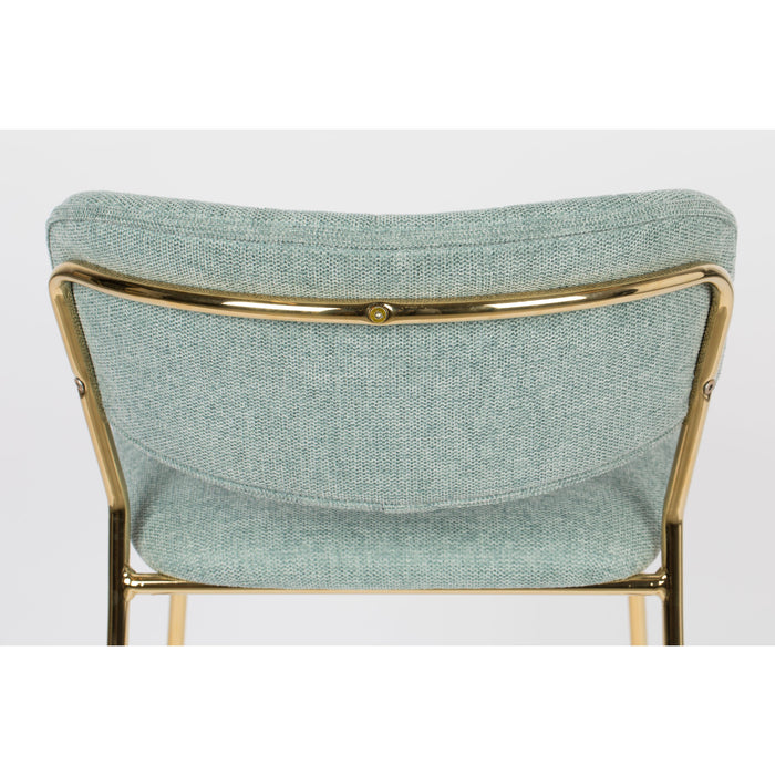 Barkruk Jolien Goud/light Nylon en polyester Groen 65cm-Barkrukken-Creating Home