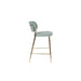 Barkruk Jolien Goud/light Nylon en polyester Groen 65cm-Barkrukken-Creating Home