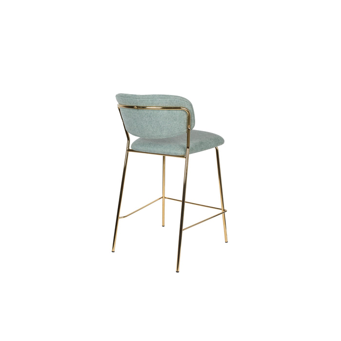Barkruk Jolien Goud/light Nylon en polyester Groen 65cm-Barkrukken-Creating Home