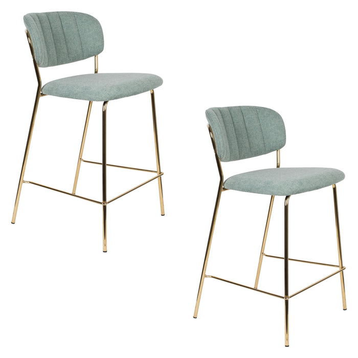 Barkruk Jolien Goud/light Nylon en polyester Groen 65cm
