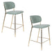 Barkruk Jolien Goud/light Nylon en polyester Groen 65cm