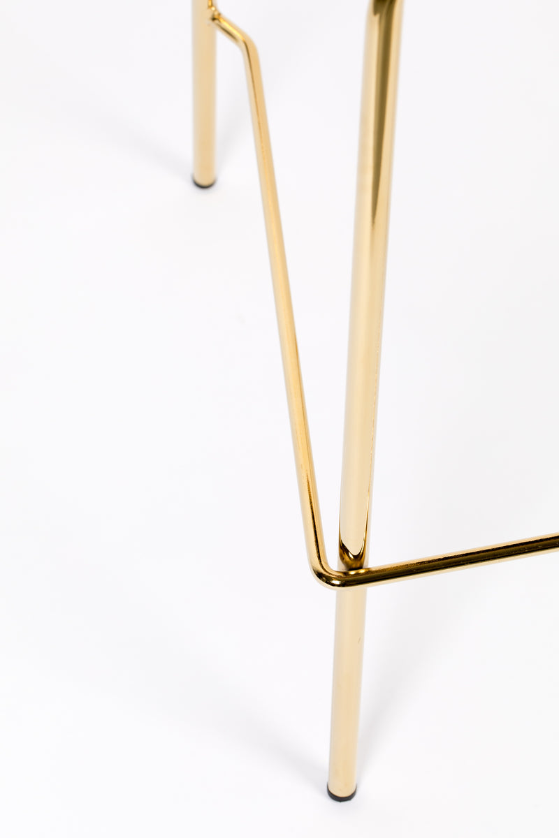 Barkruk Jolien Goud/light Nylon en polyester Groen 65cm-Barkrukken-Creating Home