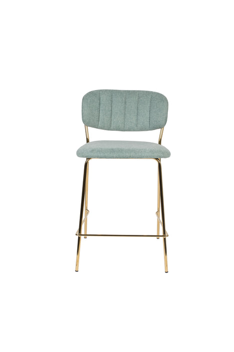 Barkruk Jolien Goud/light Nylon en polyester Groen 65cm-Barkrukken-Creating Home