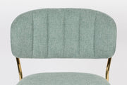 Barkruk Jolien Goud/light Nylon en polyester Groen 65cm-Barkrukken-Creating Home