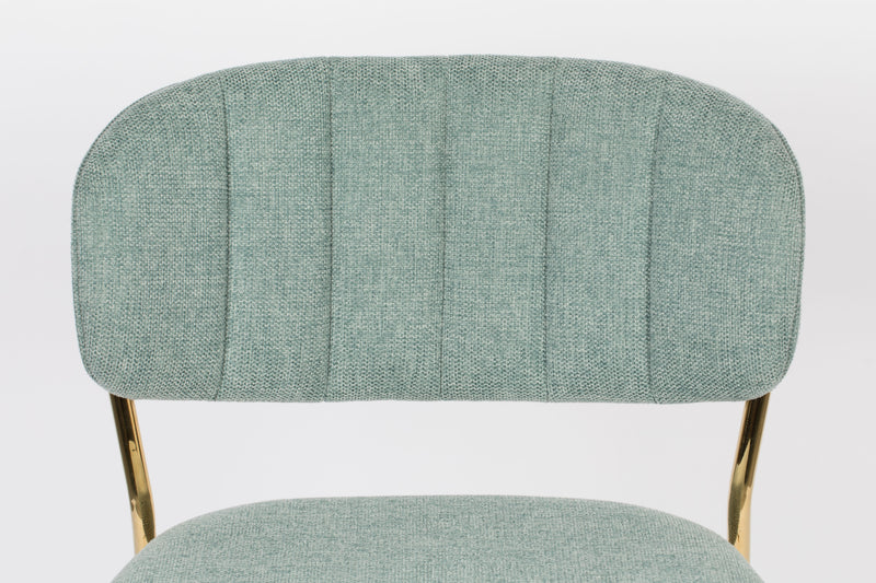 Barkruk Jolien Goud/light Nylon en polyester Groen 65cm-Barkrukken-Creating Home