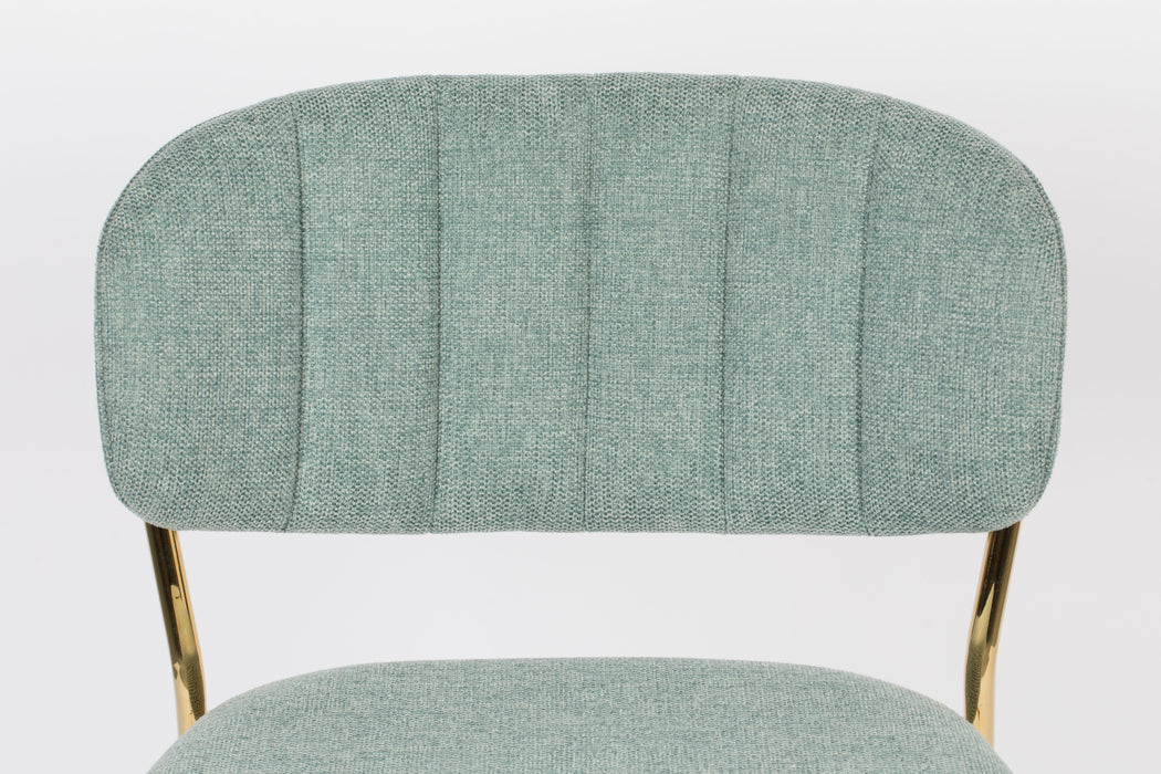 Barkruk Jolien Goud/light Nylon en polyester Groen 65cm-Barkrukken-Creating Home