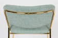 Barkruk Jolien Goud/light Nylon en polyester Groen 65cm-Barkrukken-Creating Home