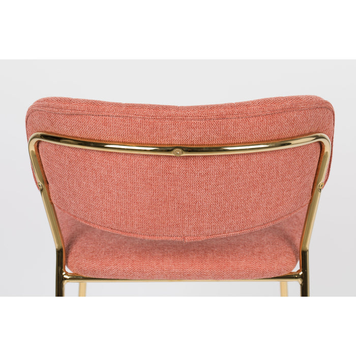 Barkruk Jolien Goud/roze Nylon en polyester Roze 65cm-Barkrukken-Creating Home