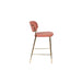 Barkruk Jolien Goud/roze Nylon en polyester Roze 65cm-Barkrukken-Creating Home
