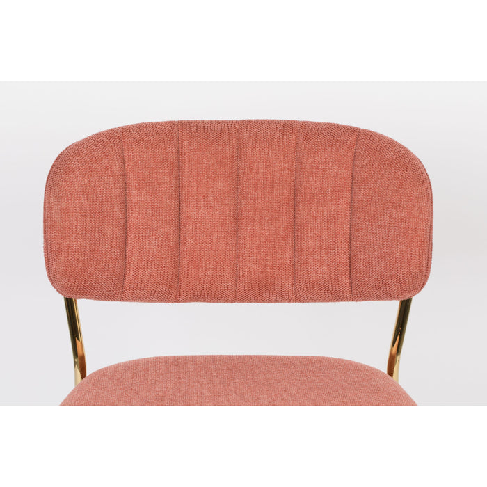 Barkruk Jolien Goud/roze Nylon en polyester Roze 65cm-Barkrukken-Creating Home