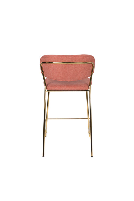 Barkruk Jolien Goud/roze Nylon en polyester Roze 65cm-Barkrukken-Creating Home