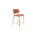 Barkruk Jolien Goud/roze Nylon en polyester Roze 65cm-Barkrukken-Creating Home