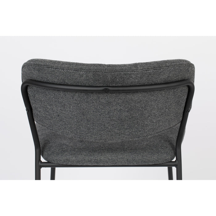 Barkruk Jolien Nylon en polyester Donkergrijs 65cm-Barkrukken-Creating Home