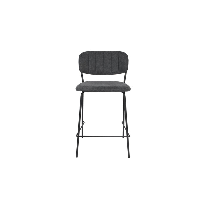 Barkruk Jolien Nylon en polyester Donkergrijs 65cm-Barkrukken-Creating Home