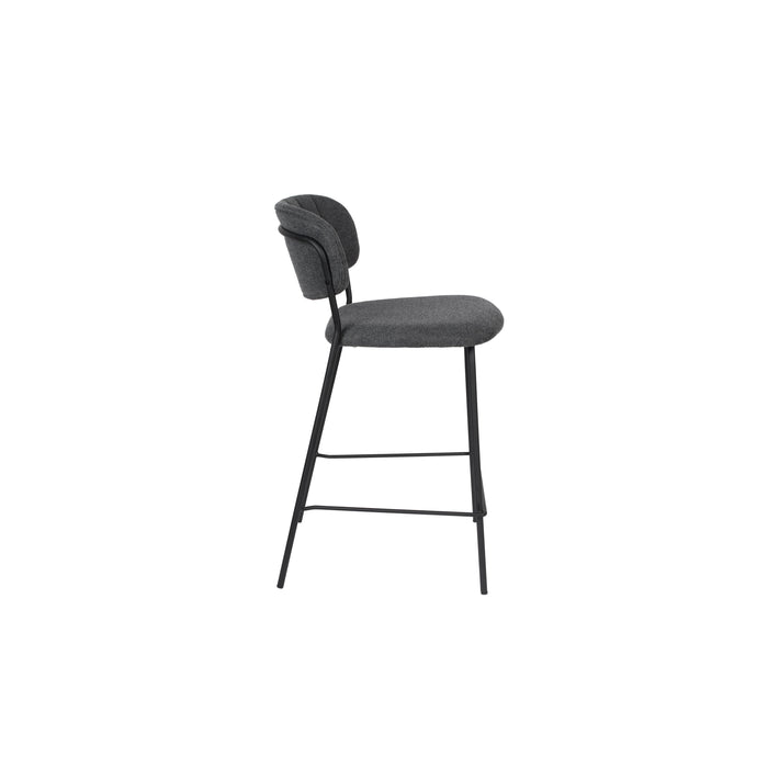 Barkruk Jolien Nylon en polyester Donkergrijs 65cm-Barkrukken-Creating Home