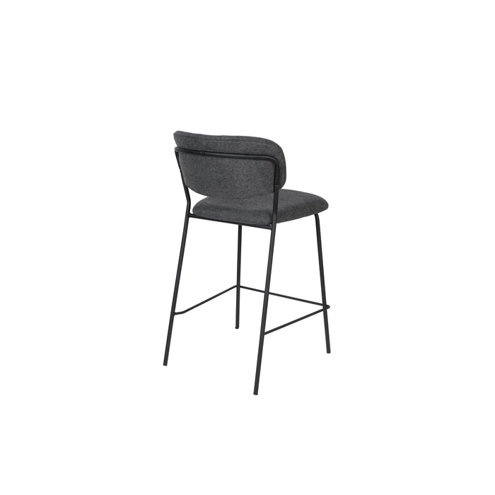 Barkruk Jolien Nylon en polyester Donkergrijs 65cm-Barkrukken-Creating Home