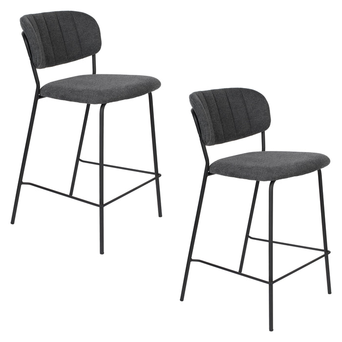 Barkruk Jolien Nylon en polyester Donkergrijs 65cm