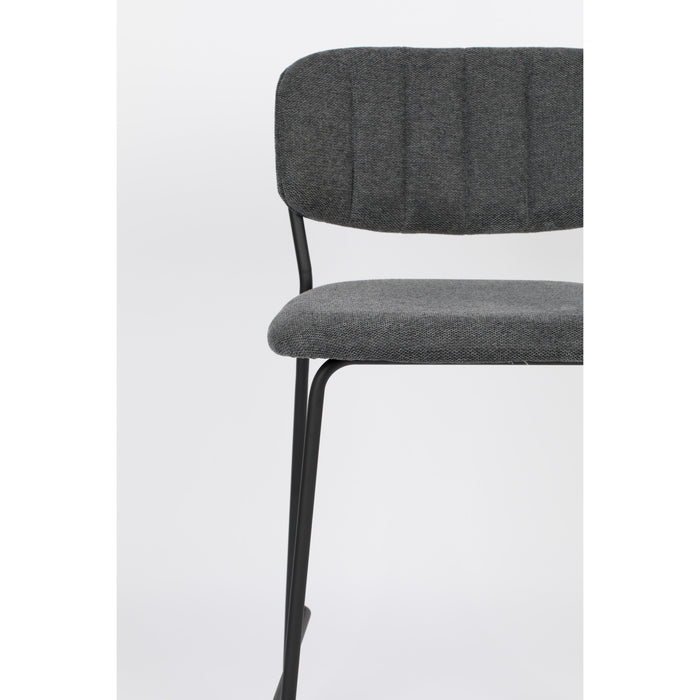 Barkruk Jolien Nylon en polyester Donkergrijs 65cm-Barkrukken-Creating Home
