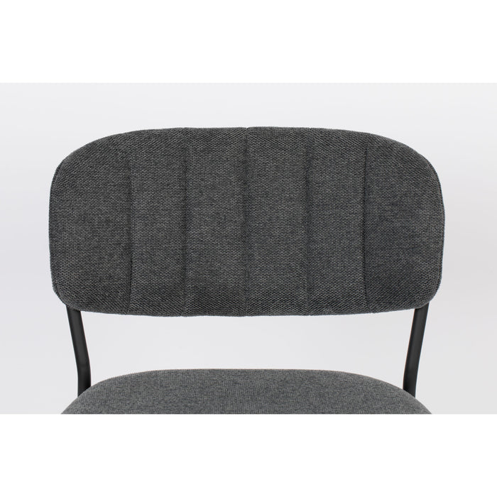 Barkruk Jolien Nylon en polyester Donkergrijs 65cm-Barkrukken-Creating Home