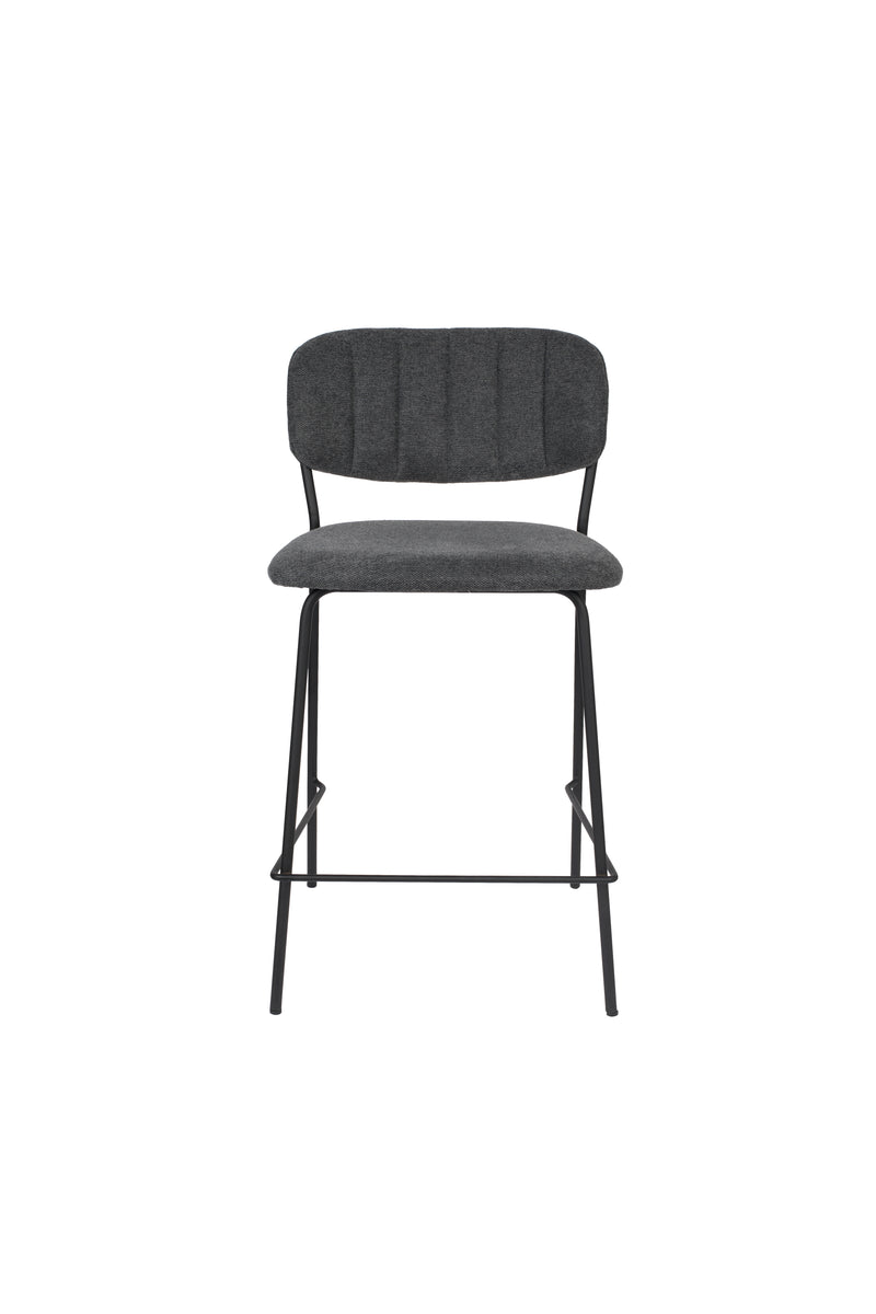 Barkruk Jolien Nylon en polyester Donkergrijs 65cm-Barkrukken-Creating Home